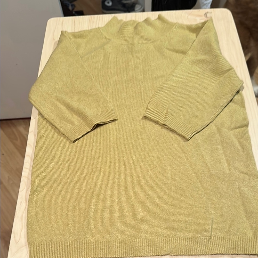 BCBG Max Azria Metallic Gold Sweater